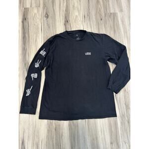 VANS BONEYARD LONGSLEEVE Black skeleton TEE size Large
